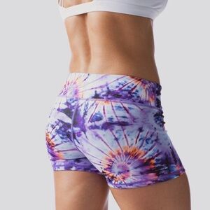 Born Primitive Double Take Booty Shorts Tie Dye Purple